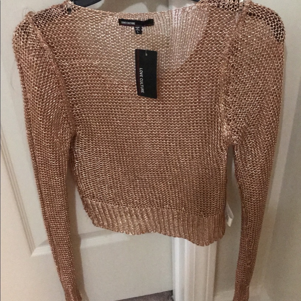 Gold crop top (brand new forever 21)